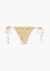 Cult Gaia - Eshe crocheted cotton low-rise bikini briefs - Neutral - XS