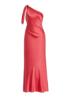 Cult Gaia - Kamila Asymmetric Stretch Silk Maxi Dress - Pink - S - Moda Operandi