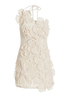 Cult Gaia - Kendria Floral Crochet Mini Dress - White - L - Moda Operandi