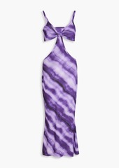 Cult Gaia - Kumi cutout tie-dyed stretch-mesh midi dress - Purple - XS