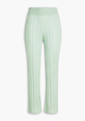 Cult Gaia - Laurel ribbed-knit straight-leg pants - Green - S