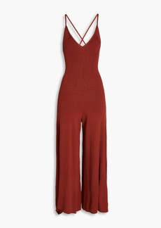 Cult Gaia - Lulie cropped knitted wide-leg jumpsuit - Red - XS