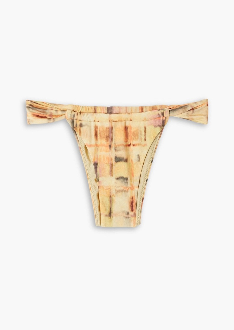 Cult Gaia - Manon printed low-rise bikini briefs - Orange - XL