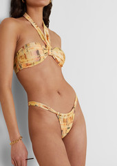 Cult Gaia - Manon printed low-rise bikini briefs - Orange - XL