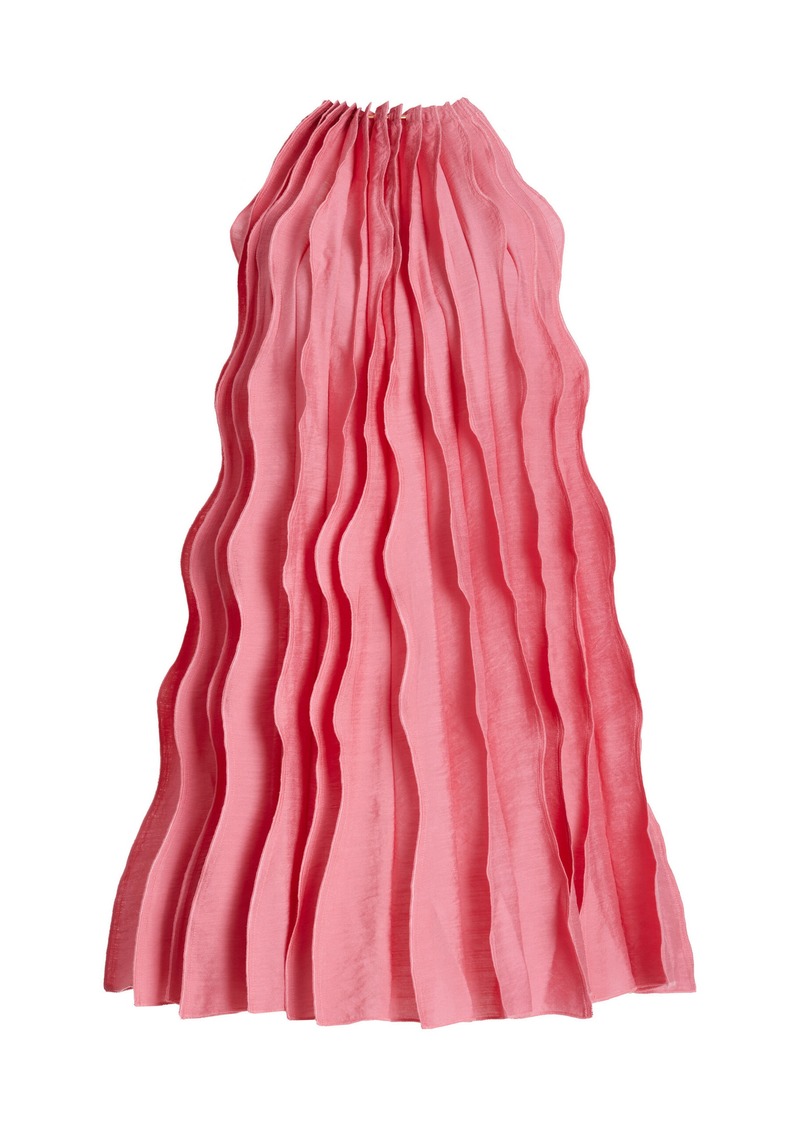 Cult Gaia - Marla Wavy-Paneled Woven Mini Dress - Pink - XS - Moda Operandi