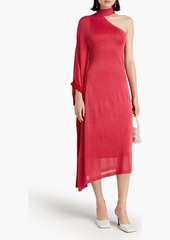Cult Gaia - Nami one-shoulder metallic knitted midi dress - Red - XS