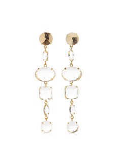 Cult Gaia - Noa Gold-Tone Crystal Earrings - White - OS - Moda Operandi - Gifts For Her