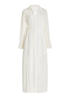 Cult Gaia - Pernille Gathered Linen-Blend Maxi Dress - White - XS - Moda Operandi