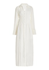 Cult Gaia - Pernille Gathered Linen-Blend Maxi Dress - White - M - Moda Operandi