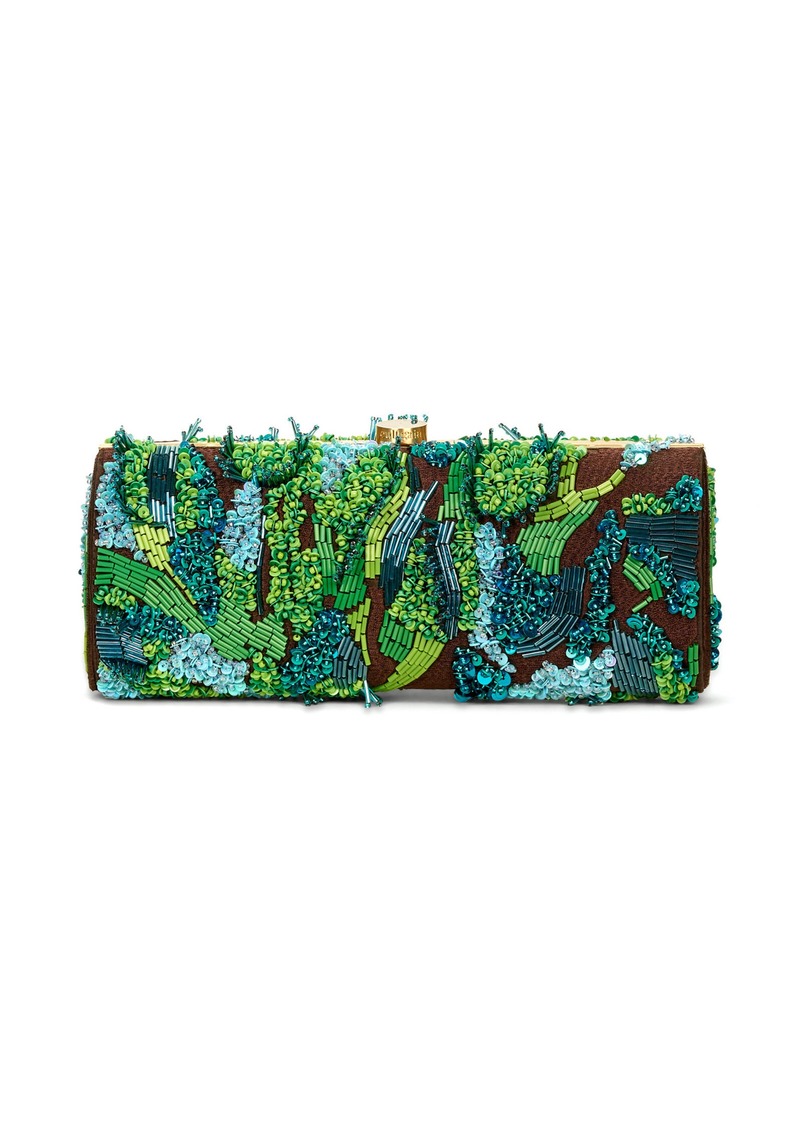 Cult Gaia - Piper Beaded Clutch - Blue - OS - Moda Operandi