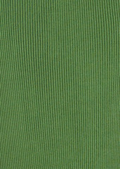 Cult Gaia - Serita cutout ribbed-knit midi dress - Green - L