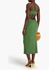 Cult Gaia - Serita cutout ribbed-knit midi dress - Green - L