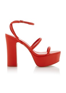Cult Gaia - Talia Leather Platform Sandals - Red - IT 40 - Moda Operandi