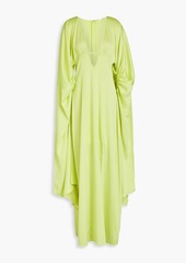 Cult Gaia - Winona ruched hammered-satin gown - Green - US 0