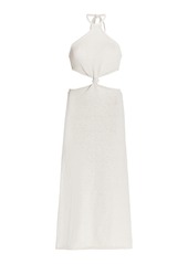 Cult Gaia - Women's Cameron Cutout Knit Cotton-Blend Midi Dress - White - Moda Operandi