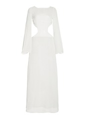 Cult Gaia - Women's Kamira Cotton-Mesh Cover-Up Dress - White - Moda Operandi