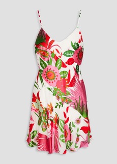 Cult Gaia - Zarima floral-print devoré-chiffon silk-blend mini slip dress - Pink - M