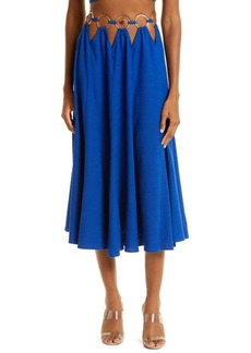Cult Gaia Idris Linen Blend Maxi Skirt in Persian Blue at Nordstrom
