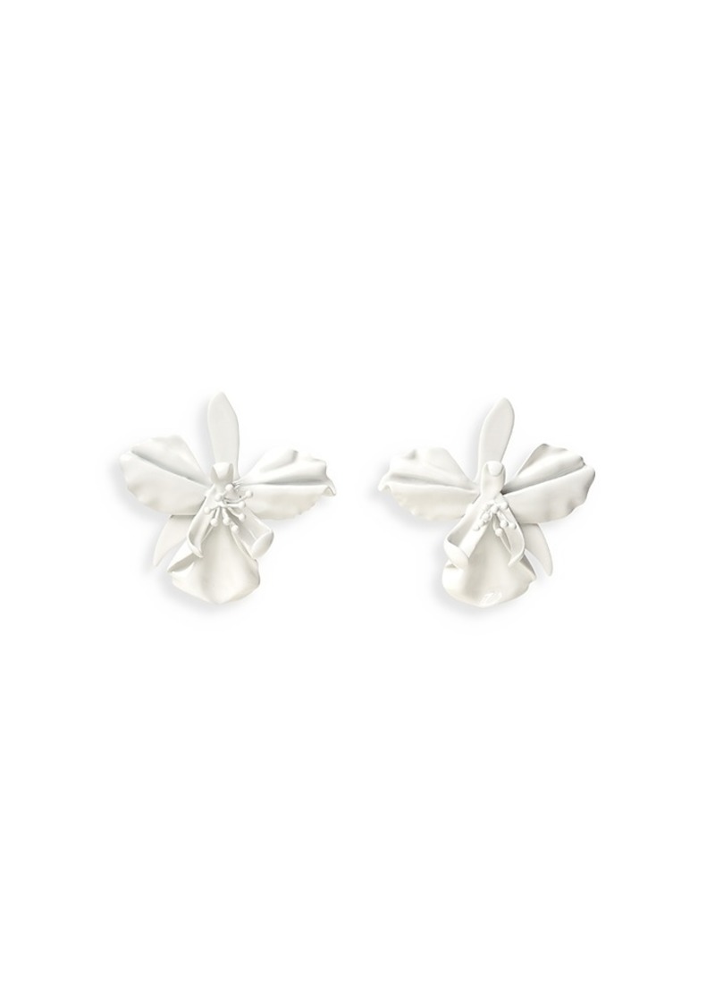 Cult Gaia Mila White Flower Drop Earrings