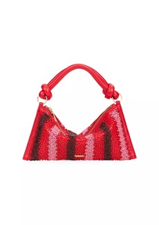 Cult Gaia Hera Nano Beaded Leather Shoulder Bag