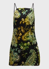 Cult Gaia Leanne Lurex® Floral Jacquard Mini Dress