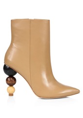 Cult Gaia Venus Bauble-Heel Leather Ankle Boots