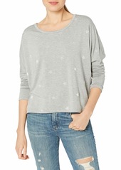 cupcakes and cashmere Women's Olympia Frech Terry Dolman Top with Metallic Embroidered Stars