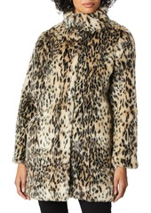 Cupcakes and Cashmere Women's Adamia leopard faux fur coat