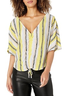 Cupcakes and Cashmere Women's atala Printed Crepe Front Dolman top