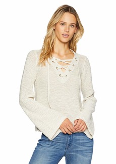 cupcakes and cashmere Womens Chantell Lace Up Detailed Sweater Vest