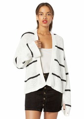 cupcakes and cashmere Women's Capelli Stripe Oversized Cardigan with Side Vents