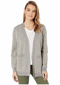 Cupcakes and Cashmere Women's Cheyenne Leopard Jacquard Cardigan