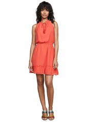 cupcakes and cashmere Women's Damien Tassle Detail Fit and Flare Dress Poppy red