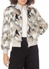 cupcakes and cashmere womens Danae Patchwork Faux Fur Bomber jacket   US