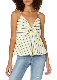 Cupcakes and Cashmere Women's kerria Yarn Dyed Stripe Tank  Extra Small