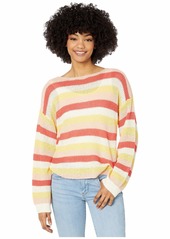 cupcakes and cashmere Women's Lex Multi Stripe Boatneck Sweater