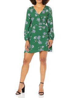 cupcakes and cashmere Women's Mystique Printed Rayon Faux wrap Dress