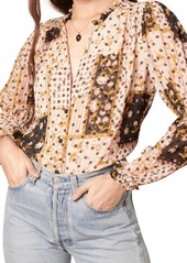 Women's Cupcakes And Cashmere Imogene Patchwork Print Top