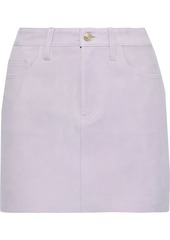 Current/elliott Woman The 5-pocket Suede Mini Skirt Lilac