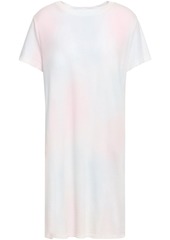 Current/elliott Woman The Beatnik Tie-dyed Cotton-jersey Mini Dress Off-white