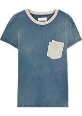 Current/elliott Woman The Desert Days Color-block Faded Cotton-jersey T-shirt Blue