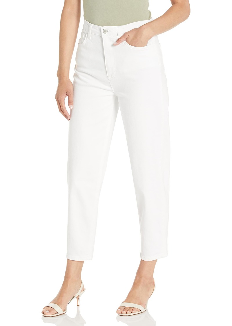 Current/Elliott Women's Balloon Leg High Waisted Jeans in White The Jaunt  25