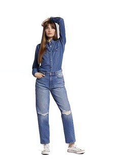 Current/Elliott Women's Distressed Denim Jeans in  Blue The Boyfriend 27