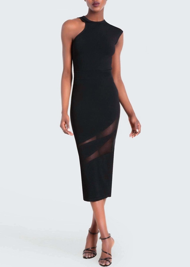 Cushnie Amata Asymmetrical Crew Neck Top In Black