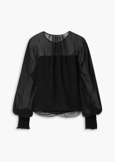 Cushnie - Pleated chiffon blouse - Black - US 2