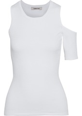 Cushnie Woman Cutout Stretch-knit Top White