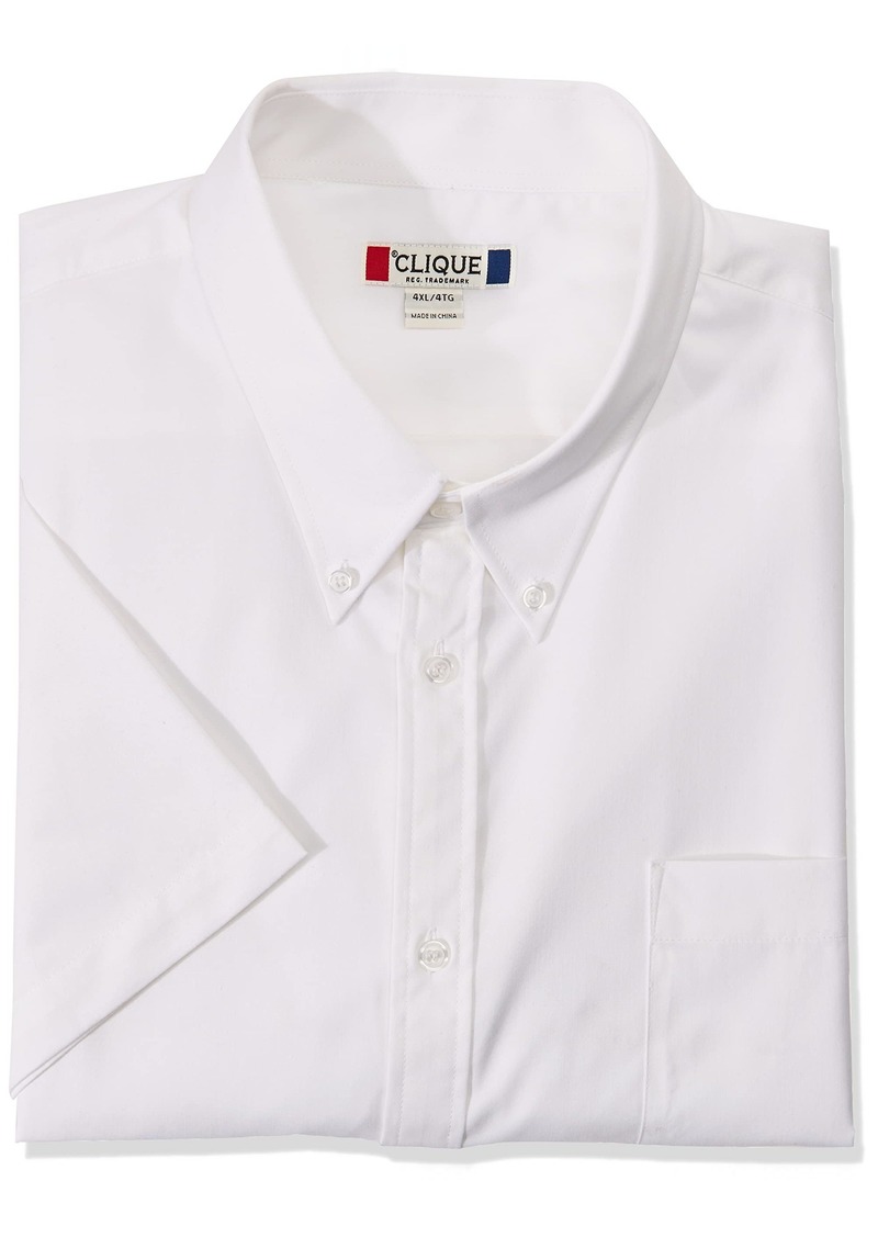 Cutter & Buck Clique Men's Short-sleeve Carter Stain Resistant Twill Shirt