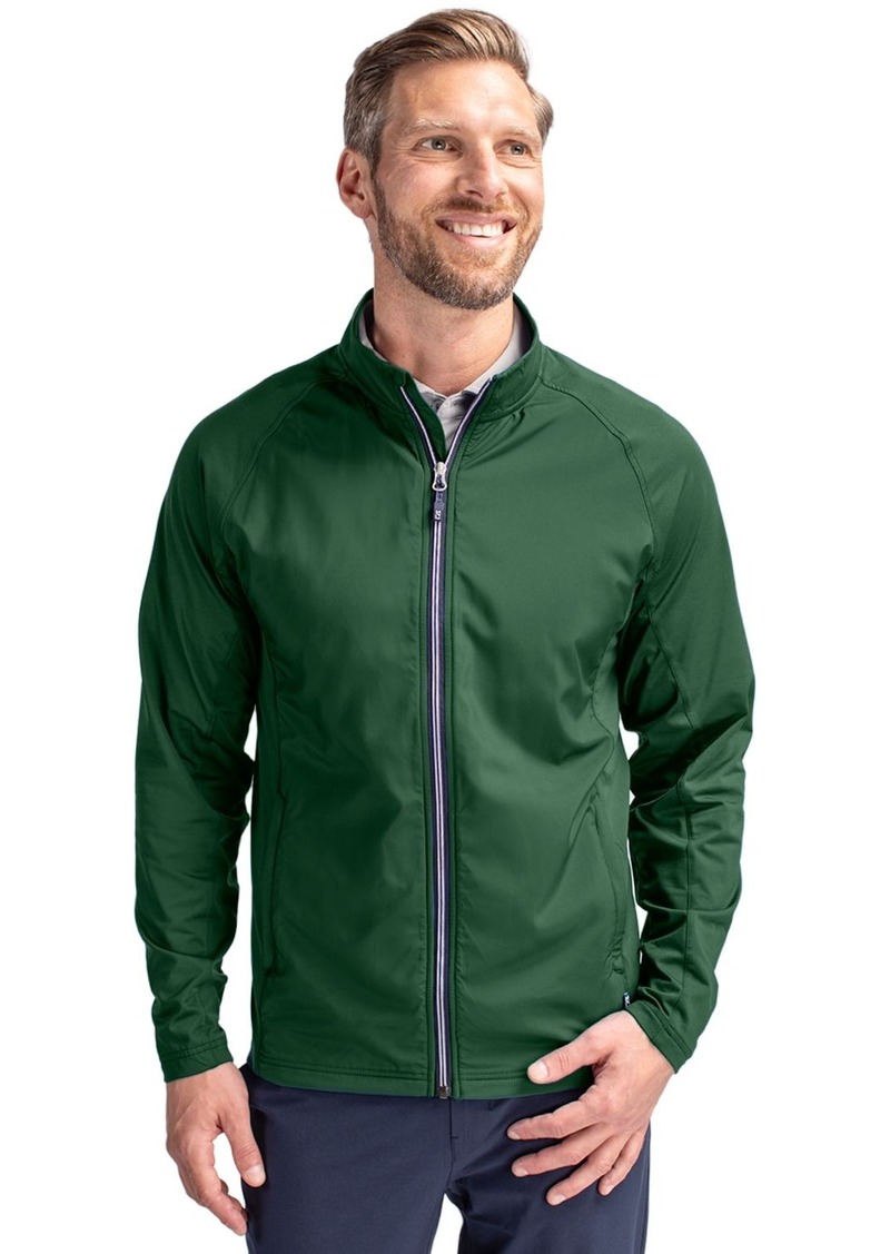 Cutter & Buck Adapt Eco Knit Hybrid Recycled Mens Full Zip Jacket - Hunter