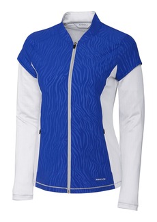 ANNIKA by Cutter & Buck Women's Weathertec Long Sleeve Hybrid Full Zip Jacket with Pockets