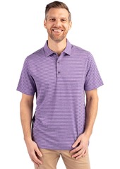 Cutter & Buck Big & Tall Forge Eco Heather Stripe Stretch Recycled Polo Shirt - Atlas heather